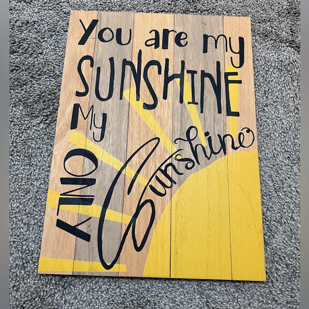 You are my sunshine wooden wall decor